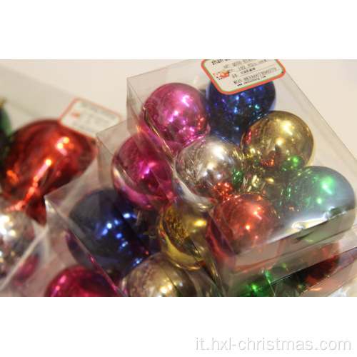 6Pack Assorted Color Shiny Christmas Ball Ornament